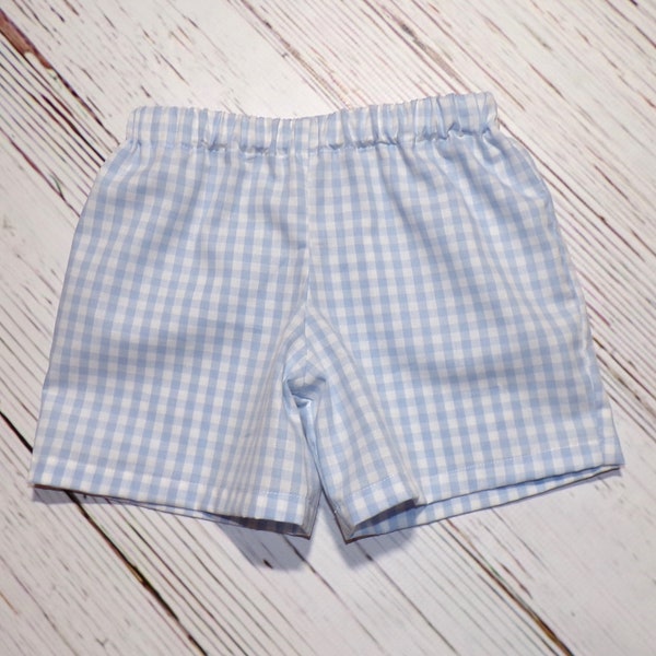 Basic Blue Gingham Shorts