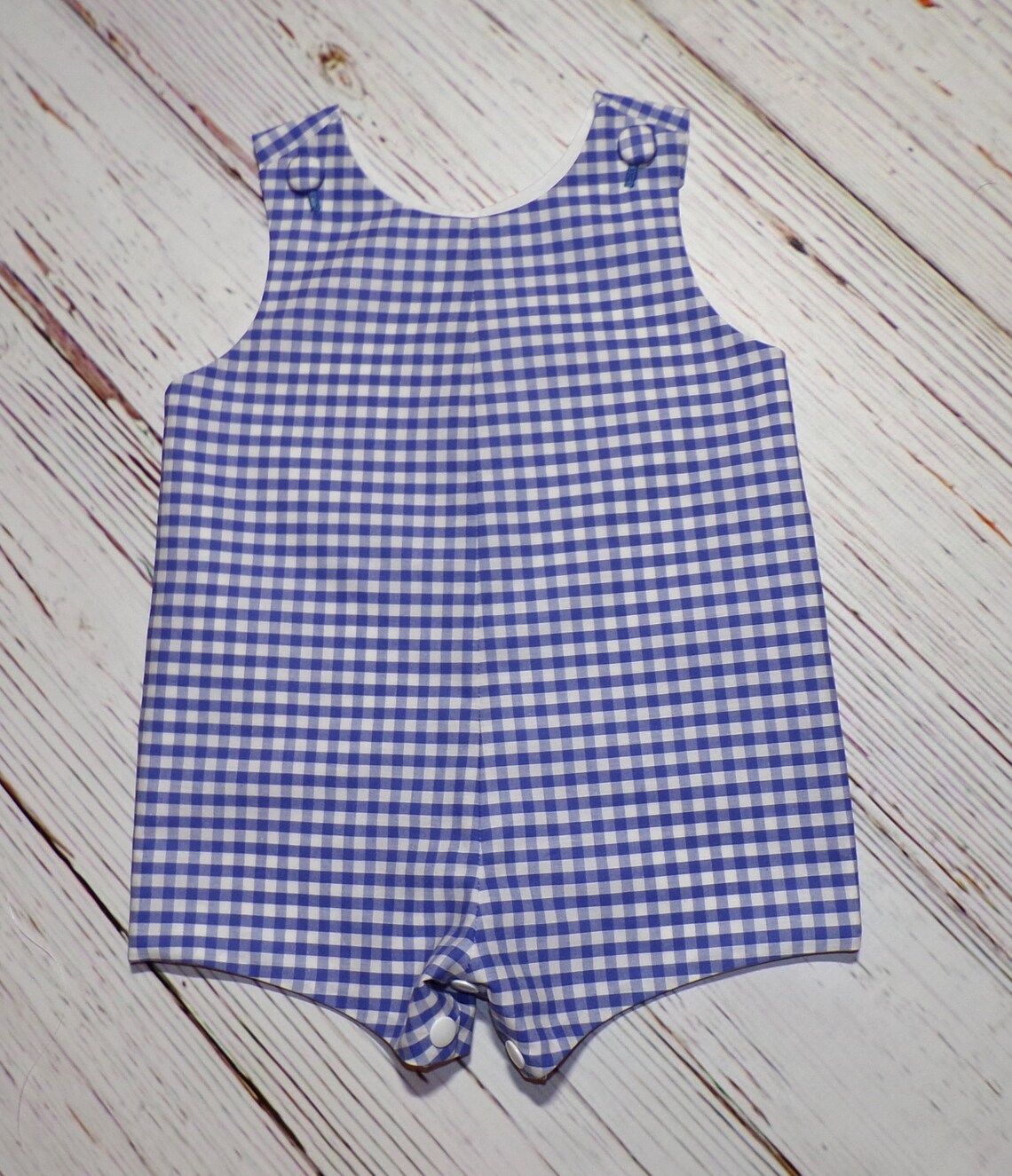 Boys Blank Jon Jon Gingham Outfit Etsy