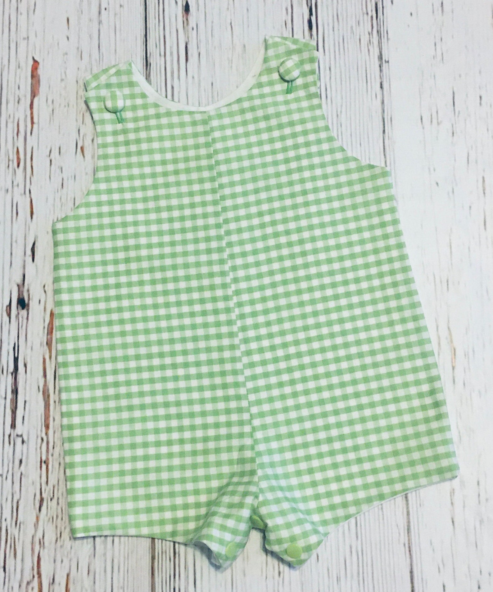 Boys Blank Jon Jon Gingham Outfit Etsy