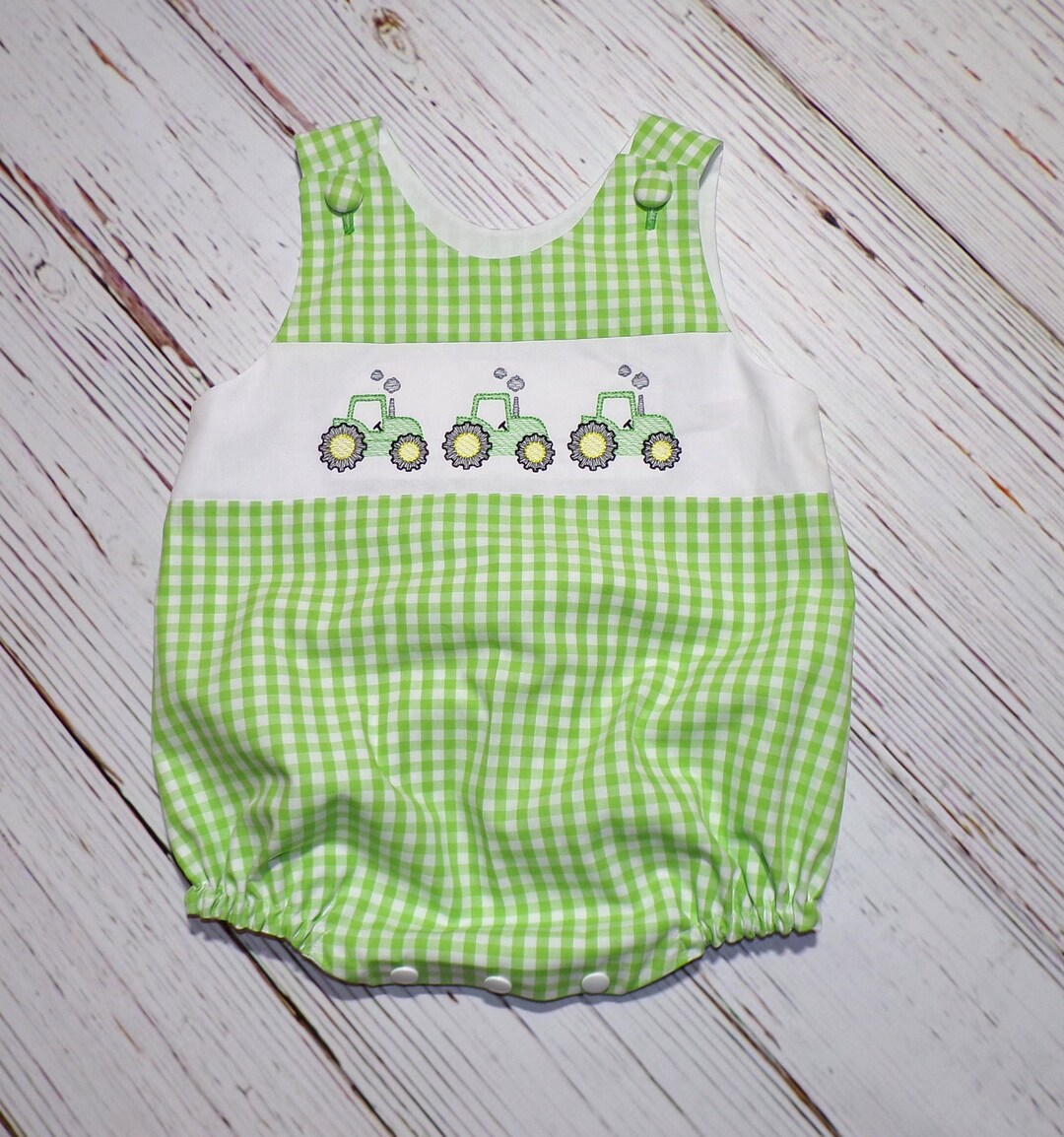 Fred's World by Green Cotton Tractor Romper main image 0