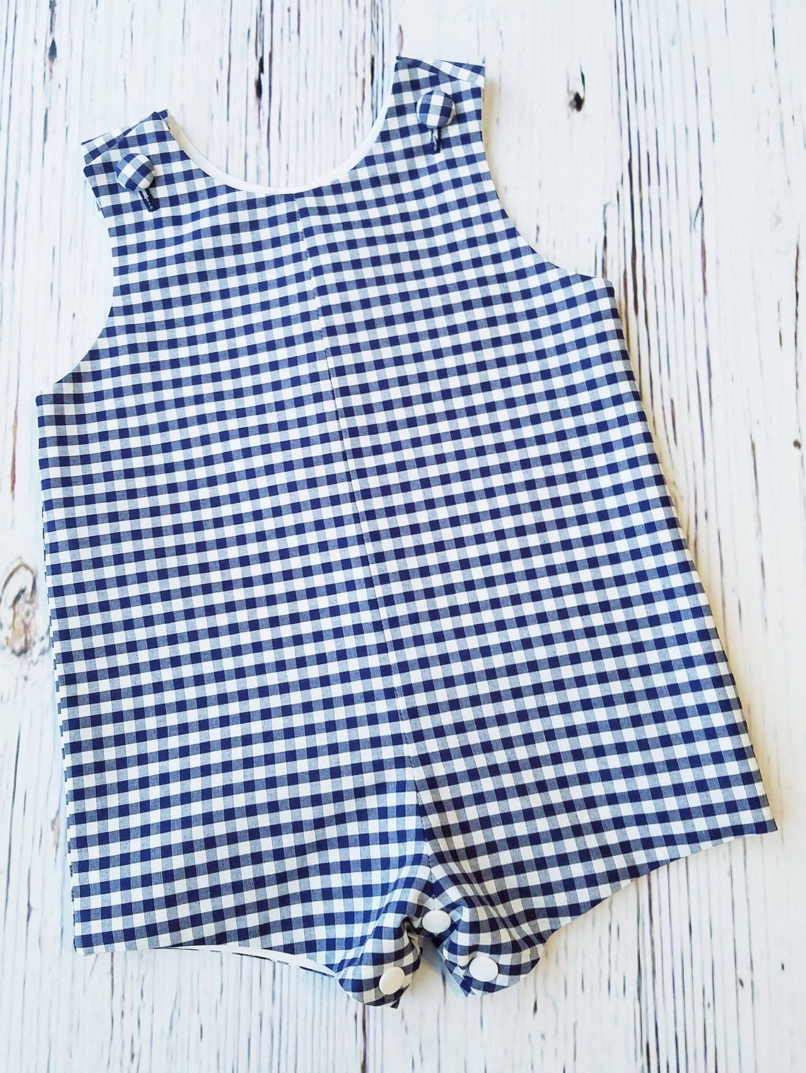 Boys Blank Jon Jon Gingham Outfit Etsy
