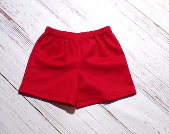 Basic Red Pique Shorts