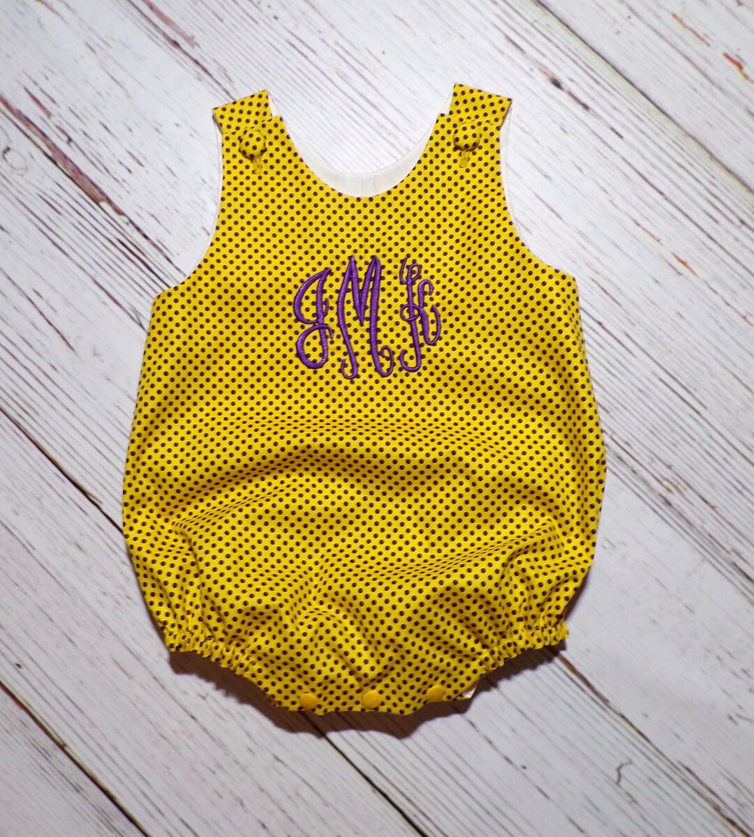 Baby Bubble Gold Purple Romper, Gold Purple Dots Romper Etsy