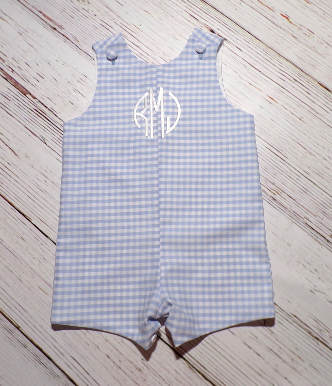 Vintage Jon Jon- Light Blue Seersucker Gingham