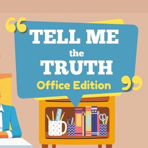Party Tell Me The Truth Office Edition  Powerpoint Games  Family Holiday Virtual Online  Zoom Teambuilding PPT & Canva Icebreakers Trivia