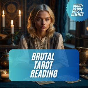 Brutal Tarot Reading, Detailed Psychic Tarot, Same Hour, Tarot Cards Reading, Fast Accurate Insights, Love, General, Career, Future Reading