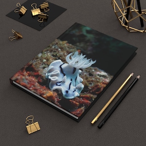 Underwater Photography Hardcover Journal, Nudibranch, Wildlife, Ocean Inspired Notebook, Marine Life Diary, Nature, Travel, Diving Gift