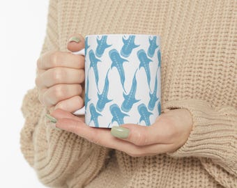Whale Shark Ceramic Mug, Coastal Vibes Deep Ocean, Gift for Her Him Her Diver Tea Coffee Lover, Whale Sharks, Drinkware Home Office Work