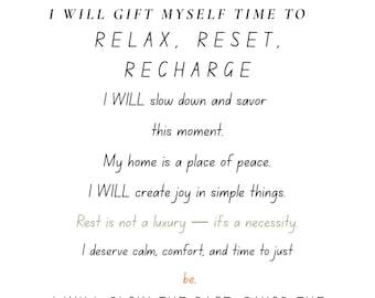 Reglas de la jubilación: Arte mural, regalo de autocuidado, cita inspiradora para un retiro, fomento del ritmo pausado, decoración del hogar, atención plena, descanso / Descarga digital