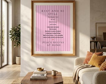 Vintage Style Floral Stripe Quote Wall Art | 12 Backgrounds (Digital Download)