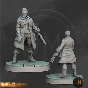 Overseer - Bunker Security Agent (Nuke World) 32mm scale | Proxy mini for Wargames IE: Fallout, Grimdark, OPR, Legion | Retro Scifi