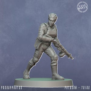 Male Vaulter 2 (Nuke World) 32mm scale | Proxy mini for Wargames IE: Fallout, Grimdark | Retro Scifi