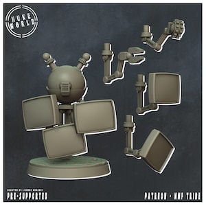 Spherebot Robot - They're Alive or Not (Nuke World) - 32mm scale | Proxy mini for Wargames IE: Fallout, Grimdark, OPR, Legion | Retro Scifi