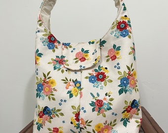 Insulated Lunch Bag Vintage Floral Design