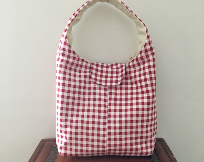 Insulated Lunch Bag Red Gingham Picnic - Etsy