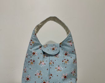 Insulated Lunch Bag - Dusty Blue Floral