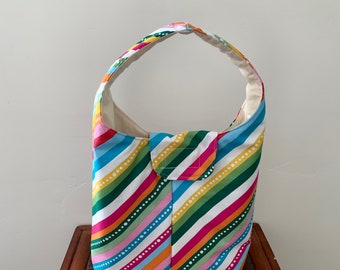 Lunch Bag Insulated Rainbow Stripes