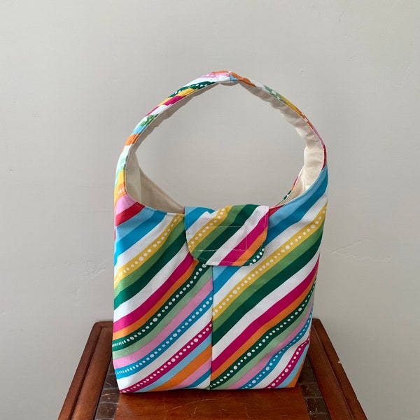 Lunch Bag Insulated Rainbow Stripes