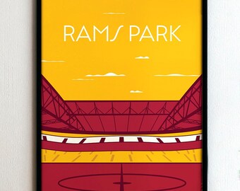 Framed poster - Football stadium - Rams Park - Galatasaray - Gift for football fan - wall art