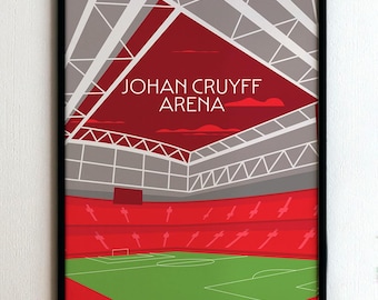 Framed poster - Football stadium - Johan Cruyff Arena - Amsterdam - Christmas gift