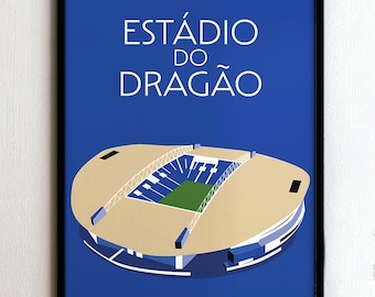 Framed poster - Football stadium - Estadio do Dragao - Porto - Christmas gift