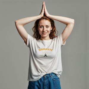 Namaste Yoga T-Shirt: Comfortable Cotton Blend, Universal Greeting