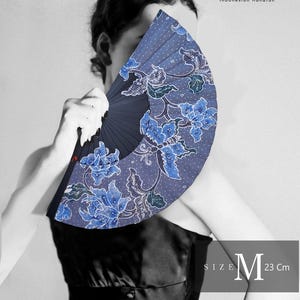 Elegant Wooden Folding Hand Fan, Handmade Fabric Fan for Summer, Weddings, Festivals & Travel
