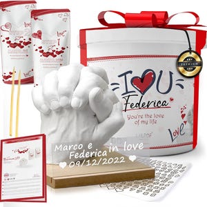 LALFOF® Kit Calco Mani Coppia|Idee Regalo Compleanno anniversario matrimonio|Regali per Lui Lei|nRegalo Fidanzata fidanzato| Natale