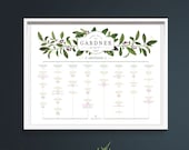 ELDERBERRY Family Tree 6 to 9 children, Custom Family Tree Template, 6 generations, Large family, 16x20 Art Print, Personalized family tree