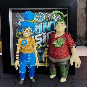 Juego de figuras impresas en 3D de &quot;It Takes Two&quot;, estatuas de Cody May pintadas a mano para parejas de jugadores, decoración de escritorio para juegos cooperativos, regalo para fanáticos geeks, adorno de boda