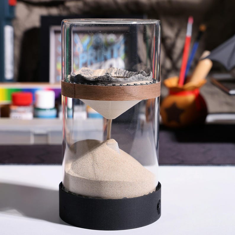 Sandworm sand glass night light inspired by sci-fi Dune-themed decor fantasy movie night light blue white black color options ideal fantasy holiday gift modern home decor bedroom ambient lighting sci-fi decor perfect for movie lovers and fans