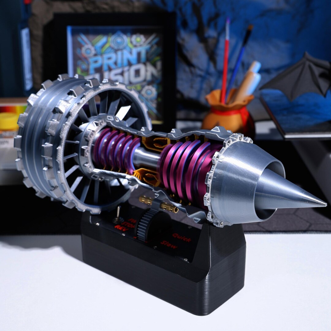 TR900 Series Turbofan Engine Model 3D Printed Display High-precision ...