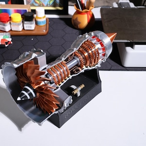 Functional aircraft jet engine model; desktop turbine fan; aviation-themed decor, realistic turbofan motorized display; 3D printed sustainable PLA model, fan rotation feature; Christmas ornament, aviation gifts for him; office decor for enthusiasts.