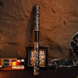Black Myth Wukong Golden Cudgel Replica Monkey King Ruyi Jingu Bang Cosplay Prop Toy Decor Colorful LED Lights Music Dynamic Sound Effects