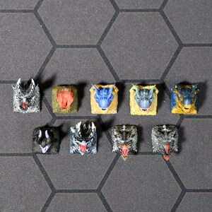 Hand-painted Monster Hunter keycap for mechanical keyboard, ideal for gamers and keycap collectors who love detailed, high-quality keycaps and unique accessories for their setups.