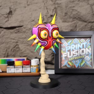 Majora’s Mask 3D Printed LED Zelda Desk Table Decor With Glowing Lights ...