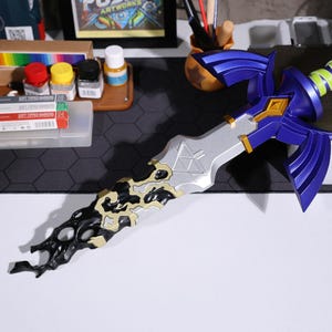 Zelda Corrupted Master LED Sword Link&#39;s Corrosion Replica Costume Prop Handmade Replica Ocarina of Time TOTK BOTW Cosplay Gamer Holiday Gift