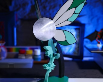 Zelda Fairy Night Light, 3D Printed Breath of the Wild Gift, LED Zelda Lamp, Eco-Friendly Gaming Room Decor, Zelda Fan Holiday Decoration