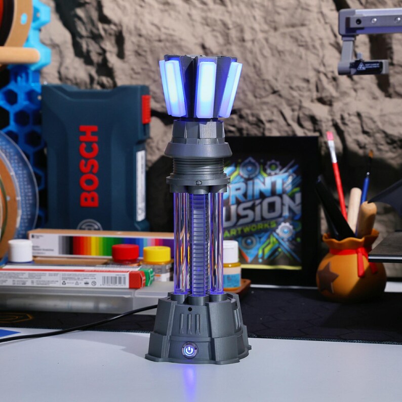 Torre Prisma de Alerta Roja coleccionable: decoración de escritorio retro PLA impresa en 3D, torre de defensa, pieza de exhibición para un regalo único de Navidad para gamers. imagen 6
