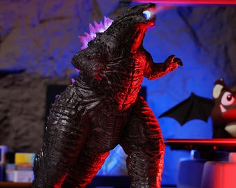 Godzilla Humidifier Atomic Breath Effect Magnet Built-in Battery Dynamic Light Home Decor, Collectors, Birthday Holiday Gift for MU Fans