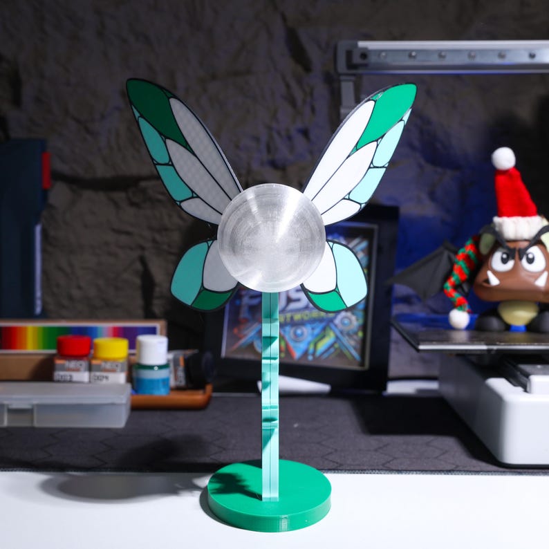 Legend of Zelda Fairy Night Light with Magnetic Switch Control, 3D Printed Zelda-Inspired LED Lamp for Fans, Collectors, and Gamers, Ideal as Bedroom Decor, Night Light for Christmas Gifts, and Breath of the Wild Decorations.