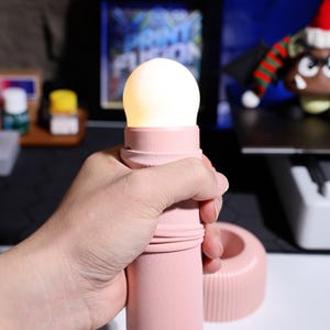 Rechargeable LED night light with soft glow, perfect for winding down and creating a cozy, flicker-free atmosphere. Ideal for bedrooms, gaming rooms, and as a unique gift for relaxation or holiday occasions.