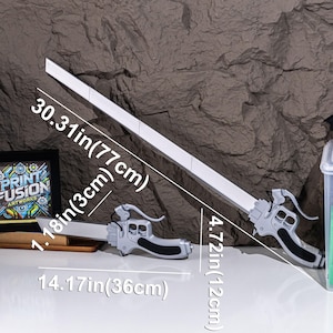Anti Titan Sword Replica Dual-Wield FDM 3D Printed Prop Sword Decor Toy PLA Perfect for Fans Cosplay Perfect Gamer Gift Swords Props Toy image 2