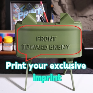 Altavoz Bluetooth personalizado de la mina Claymore M18A1: regalo militar único, decoración con impresión 3D, recuerdo de audio de alta calidad para decorar tu hogar y oficina.