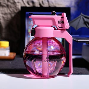 Grenade-shaped humidifier with LED lights, USB-powered design, perfect for home, office, gaming rooms, or anime-themed decor. Silent ultrasonic misting technology for improving air quality and adding a fun decorative touch.
