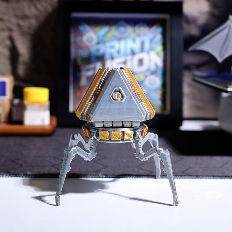 Handcrafted Apex Pack Loot Box Phone Stand - 3D printed, eco-friendly PLA material, perfect for Apex Legends gamers, functional phone stand, gaming gift, video call holder, desktop gaming decor, and unique collectible for game enthusiasts.
