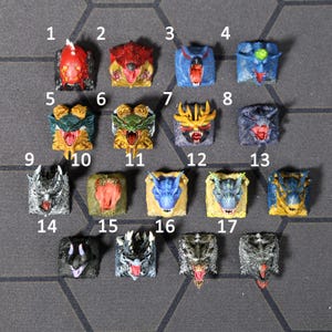Monster Hunter Keycap for Mechanical Keyboards, Custom 3D Printed Artisan Design, Cherry MX Compatible Gaming Gift for Gamers and Collectors