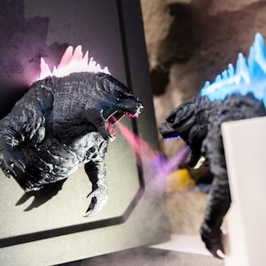Godzilla Humidifier Atomic Breath Effect Magnet Built-in Battery Dynamic Light Home Decor, Collectors, Birthday Holiday Gift for MU Fans image 8