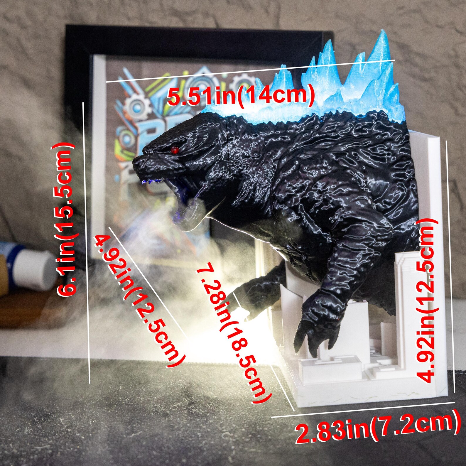 Godzilla Humidifier Atomic Breath Effect Magnet Built-in Battery ...