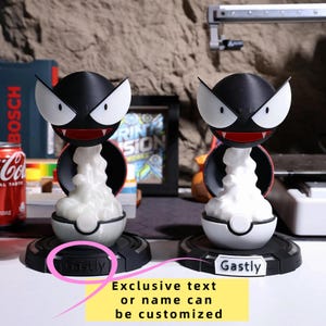 Humidificador Gastly, luz LED morada, impresión 3D, decoración de escritorio para gamers, dormitorio, oficina, lámpara de noche, regalo personalizado para sala de juegos, regalo único y nostálgico. imagen 8